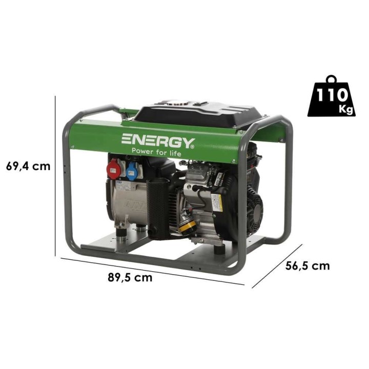 Energy EY-10TB AVR kolmivaihegeneraattori, 8 kW, Briggs & Stratton Vanguard