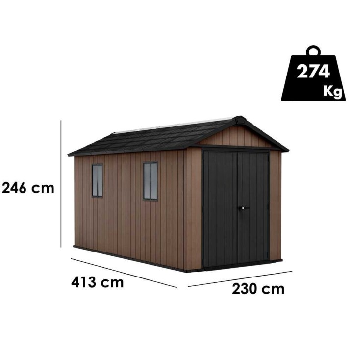 Keter Newton plus 7513/1375 puutarhavaja, 230 × 413 × 246 cm