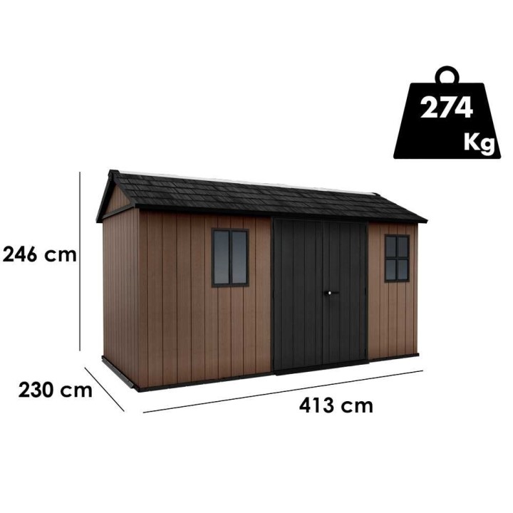 Keter Newton plus 7513/1375 puutarhavaja, 230 × 413 × 246 cm