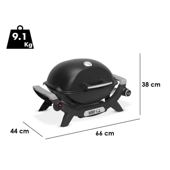 Weber Q1100N kaasugrilli, emaloitu valurautaritilä, 2,93 kW
