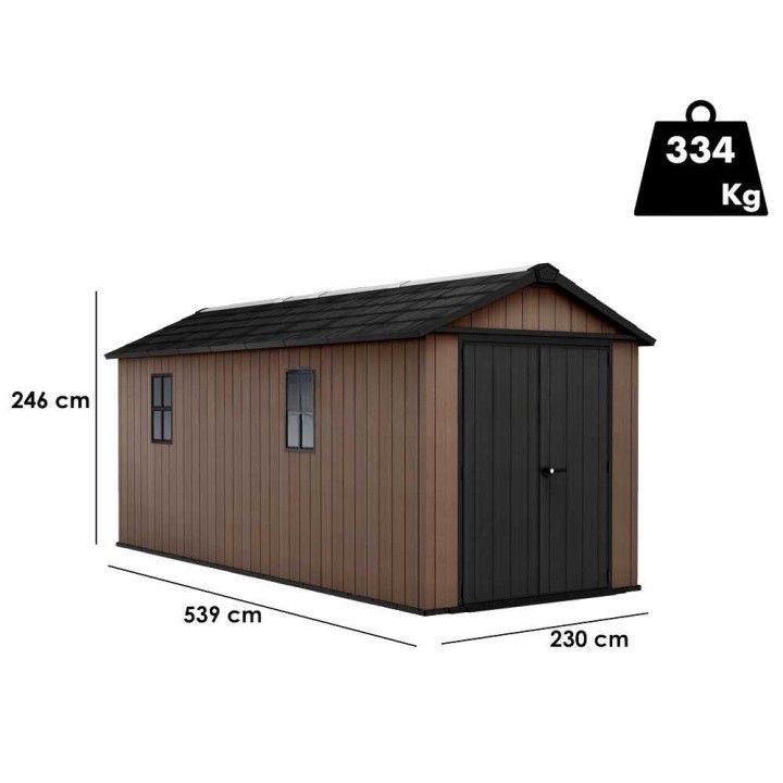 Keter Newton plus 7517/1775 puutarhavaja, PVC, 230 × 539 × 246 cm