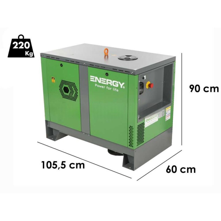 Energy EY-7MDE-SA AVR dieselgeneraattori, 5 kW, yksivaiheinen, ATS, 230 V
