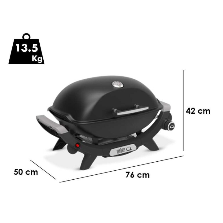Weber Q2100N kaasugrilli, emaloitu valurautaritilä, 4,10 kW