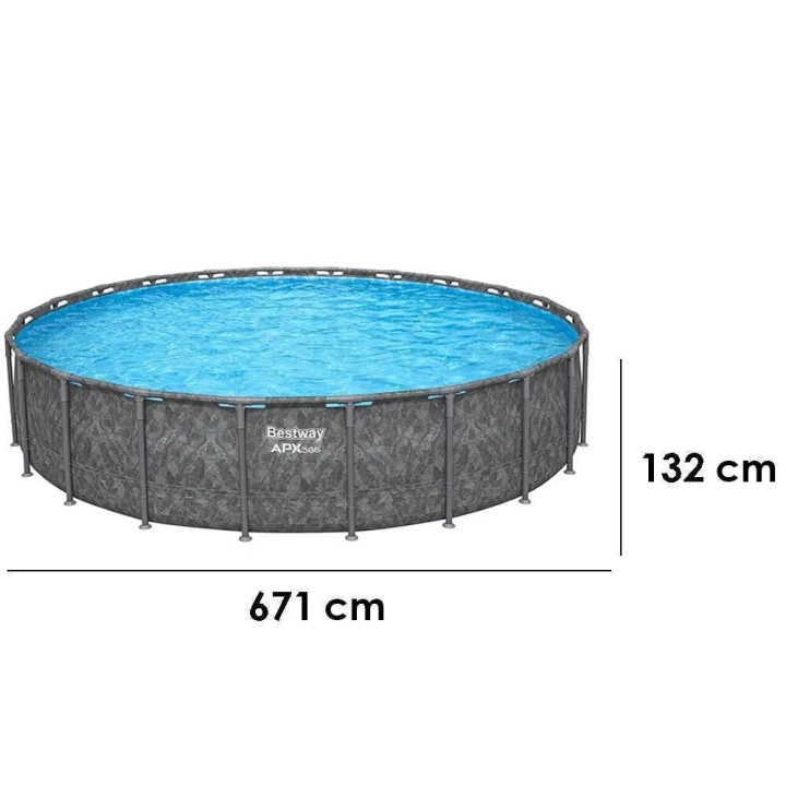 Bestway APX 365 561JZ uima-allas, Ø671 × 132 cm, 16–20 henkilölle