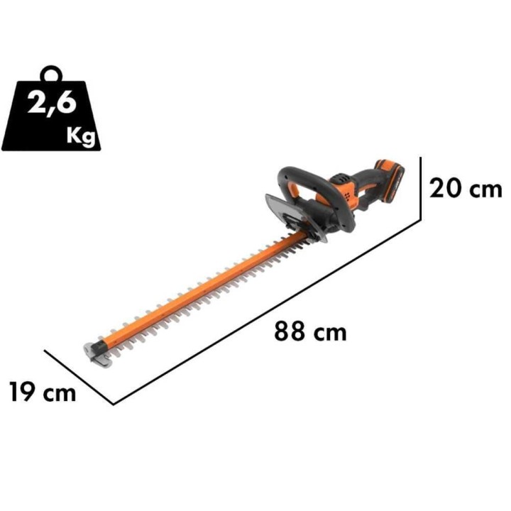 Worx WG918E akkukäyttöinen pensasleikkuri- ja ruohotrimmerisarja, 20 V, 2 Ah