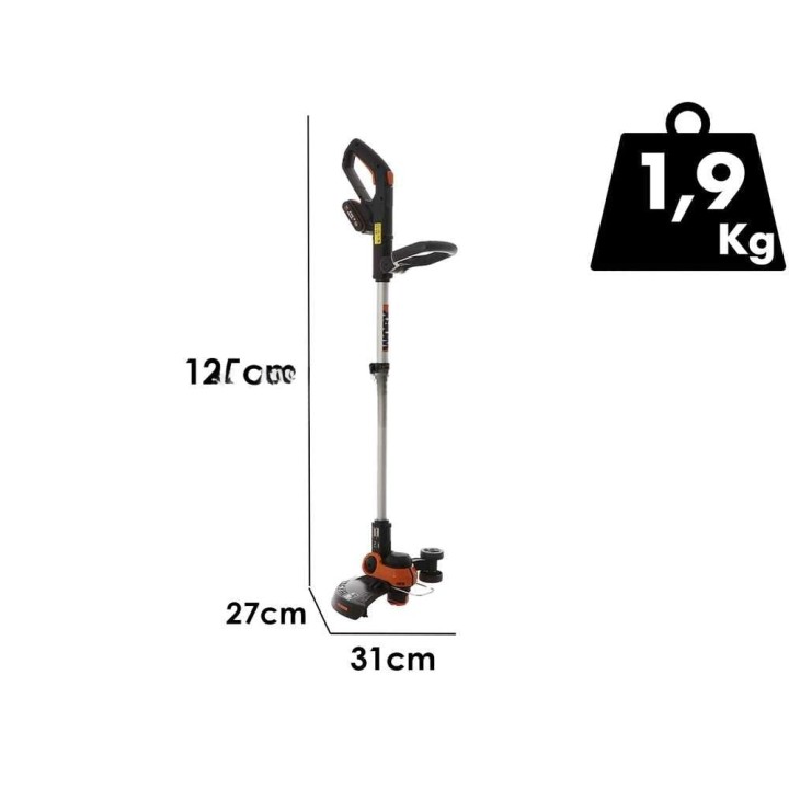 Worx WG918E akkukäyttöinen pensasleikkuri- ja ruohotrimmerisarja, 20 V, 2 Ah
