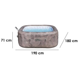 Bestway Lay Z Spa Roma AirJet 6001K poreallas 180 180 71 cm 5 6 henkilölle