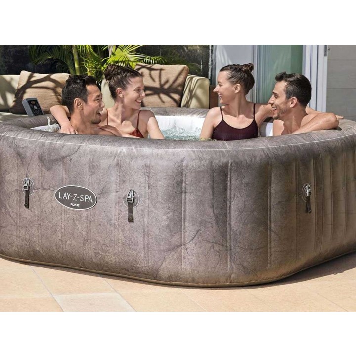 Bestway Lay-Z-Spa Roma AirJet 6001K poreallas, 180 × 180 × 71 cm, 5–6 henkilölle
