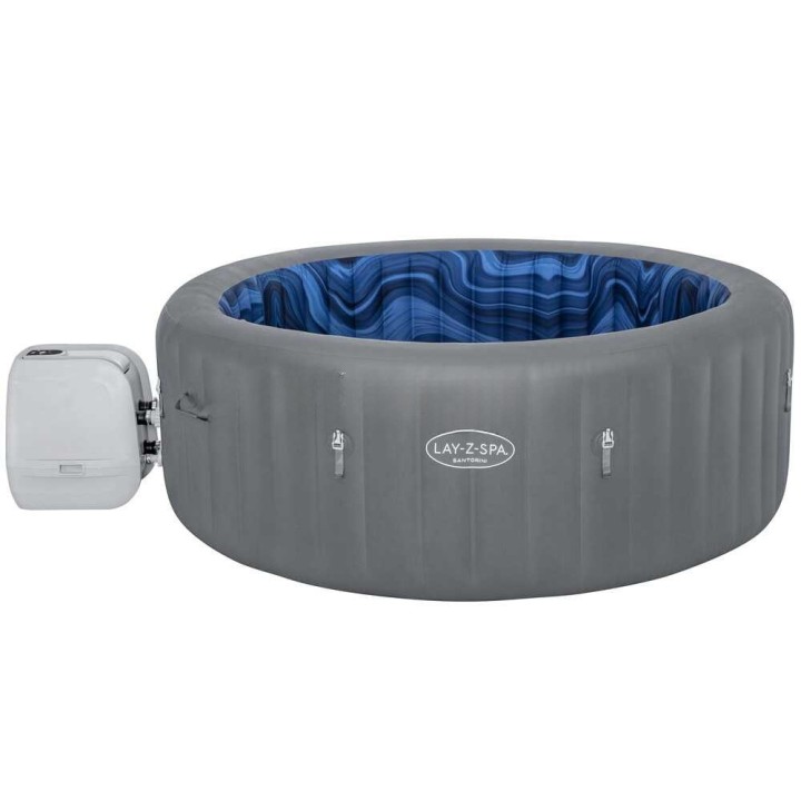 Bestway Lay-Z-Spa Santorini HydroJet 6001T poreallas, 216 × 216 × 80 cm, 7–8 henkilöä
