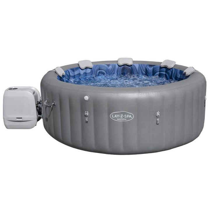 Bestway Lay-Z-Spa Santorini HydroJet 6001T poreallas, 216 × 216 × 80 cm, 7–8 henkilöä