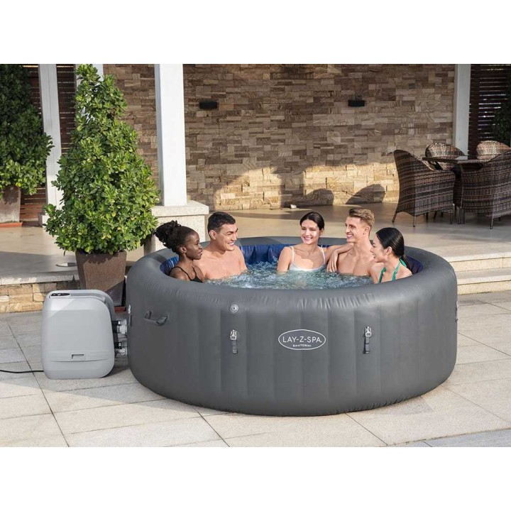 Bestway Lay-Z-Spa Santorini HydroJet 6001T poreallas, 216 × 216 × 80 cm, 7–8 henkilöä