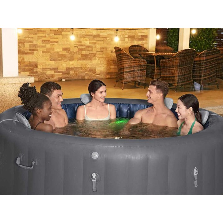 Bestway Lay-Z-Spa Santorini HydroJet 6001T poreallas, 216 × 216 × 80 cm, 7–8 henkilöä