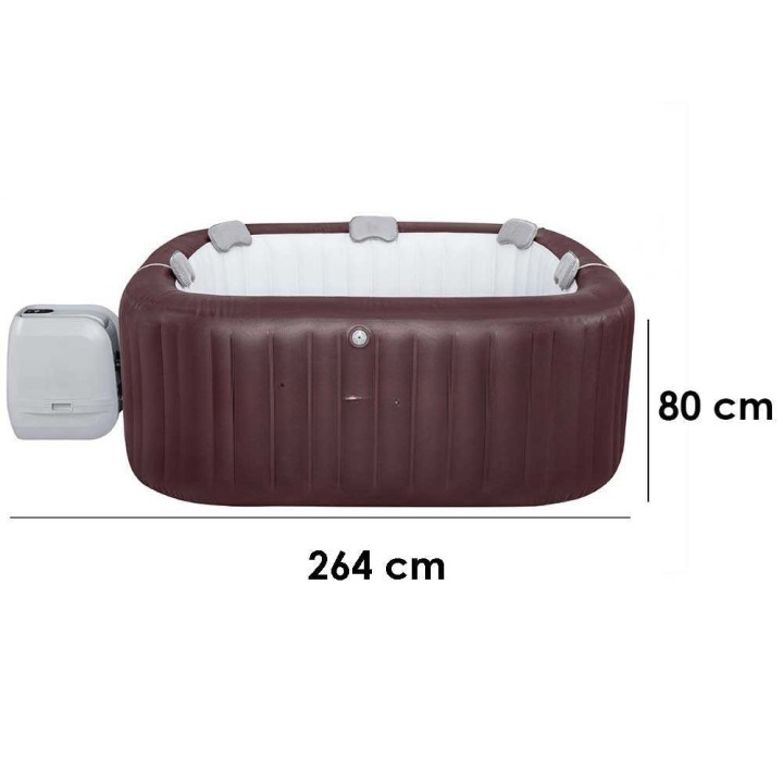 Bestway Lay-Z-Spa Maldives HydroJet Pro 6001U poreallas, 201 × 201 × 80 cm