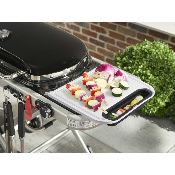 Weber-leikkuulauta keräysastialla grillaukseen ja keittiöön
