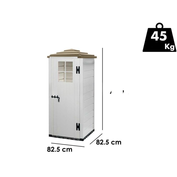 Garofalo Tuscany EVO 80 Pagoda PVC-varastomökki, 82,5 × 82,5 × 198 cm