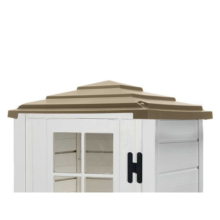 Garofalo Tuscany EVO 80 Pagoda PVC-varastomökki, 82,5 × 82,5 × 198 cm