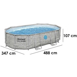 Bestway Steel Pro Max Splashview 56946 uima allas 488 305 107 cm