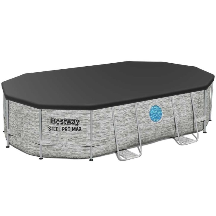 Bestway Steel Pro Max Splashview 56946 uima-allas, 488 × 305 × 107 cm