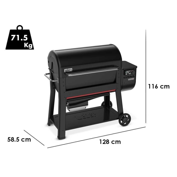 Weber Searwood XL pellettigrilli, 4 095 cm², Wi-Fi