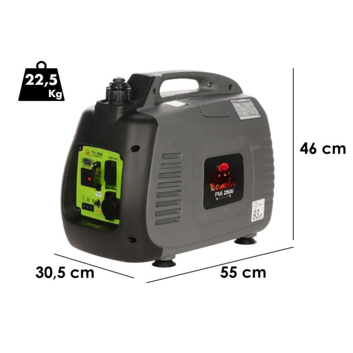 Pramac PMi2500 invertterigeneraattori, 2,3 kW, 230 V, bensiini
