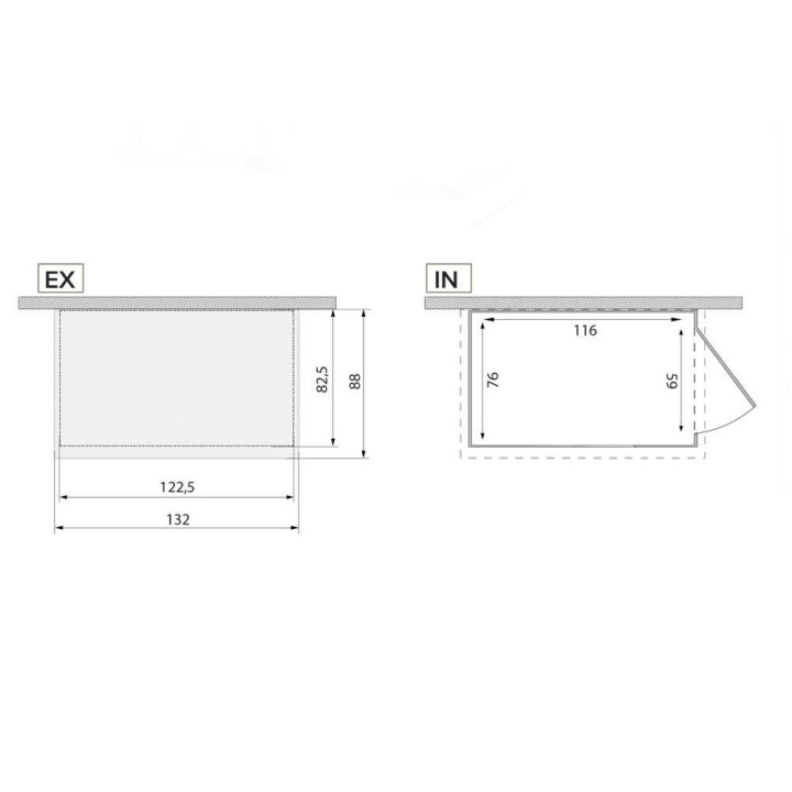Garofalo Tuscany EVO 100 Reverso -puutarhavaja, PVC, 82,5 × 122 × 195 cm