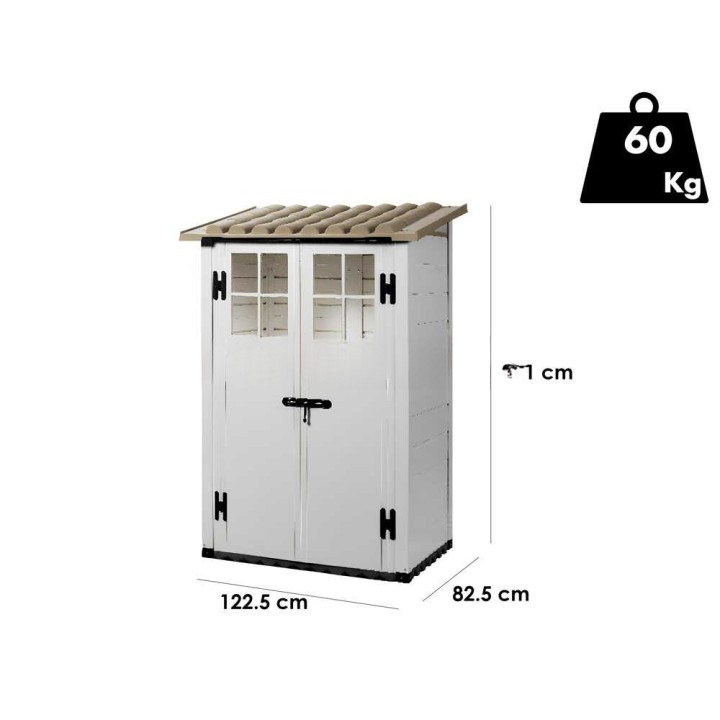Garofalo Tuscany Evo 100 PVC-puutarhavaja, 122,5 × 82,5 × 201 cm