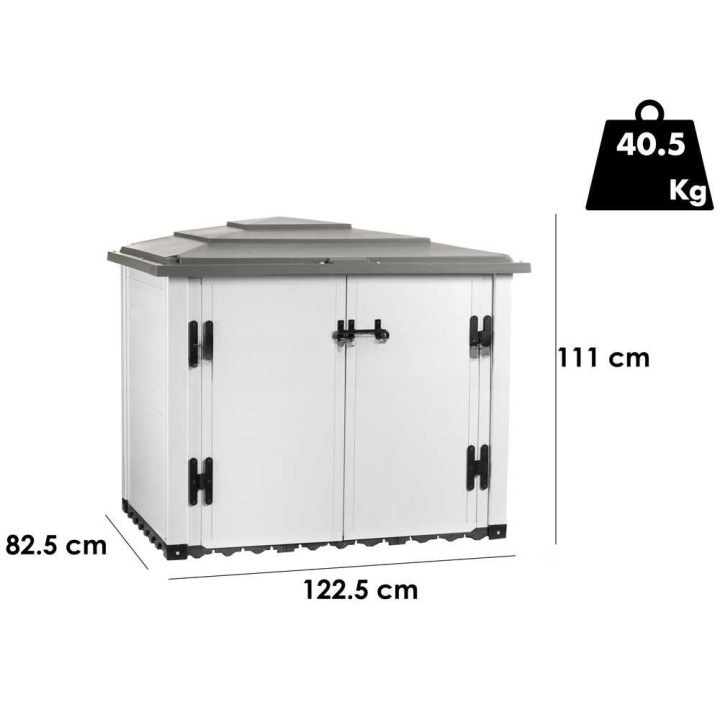 Garofalo Urban 100 säilytyslaatikko, PVC, 820 l, 122,5 × 82,5 × 111 cm