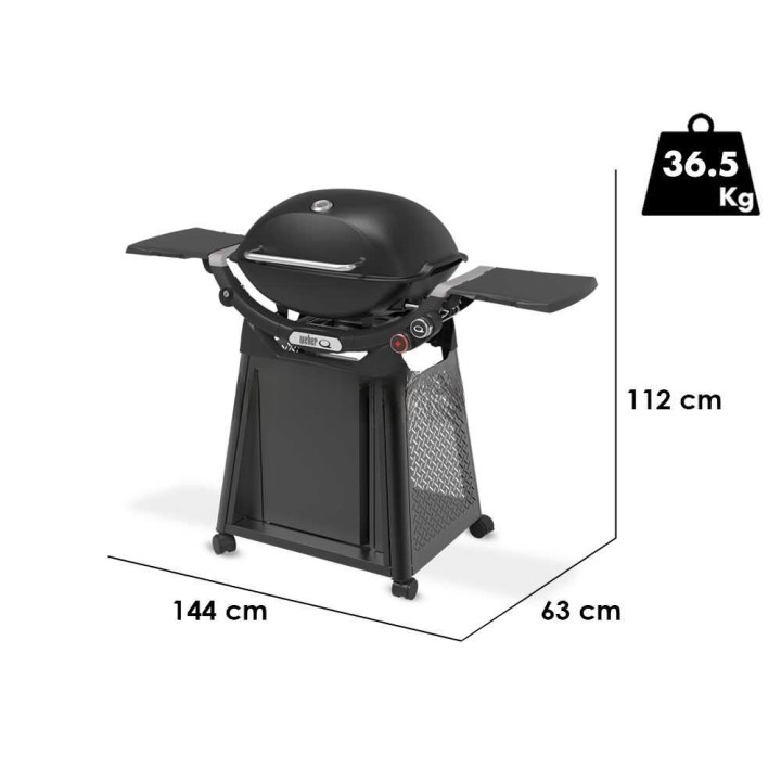 Weber Q3200N+ kaasugrilli Premium-vaunulla, 6,44 kW, 2 poltinta