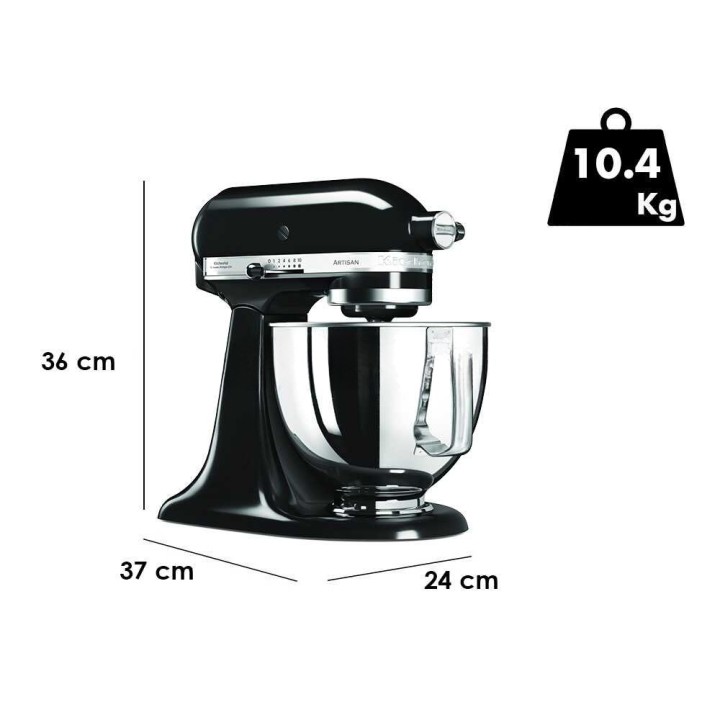 KitchenAid Artisan 5KSM125-EOB planetaarinen yleiskone, 4,8 l, 300 W, Nero Onice