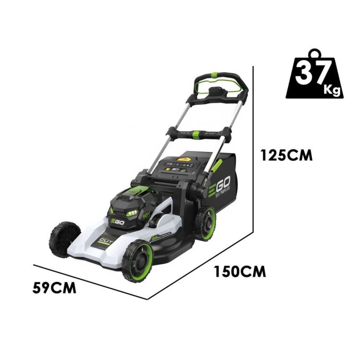 EGO LM2236E-SP itsevetävä akkuruohonleikkuri, 56 V 10 Ah, 55 cm
