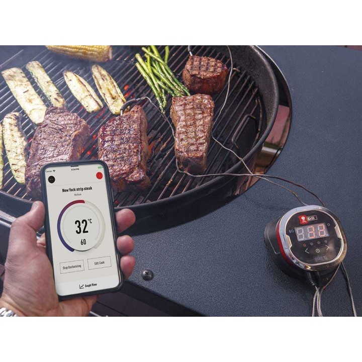 Weber iGrill 2 digitaalinen lämpömittari, 4 anturia, 2 anturia mukana