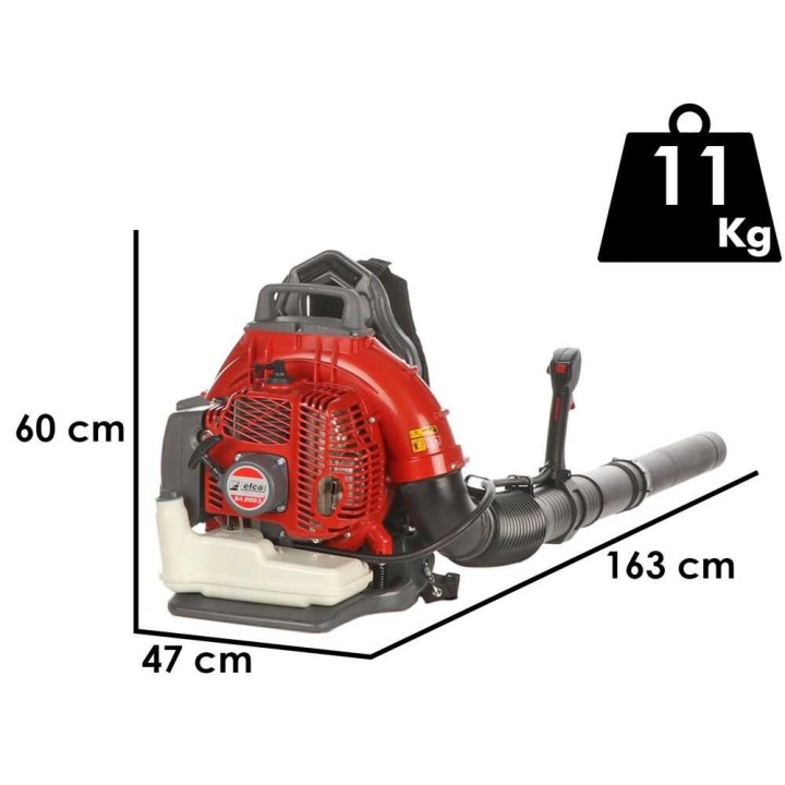 Efco SA 2063 reppupuhallin, 2-tahtimoottori, 61,3 cm³, 4,5 HP