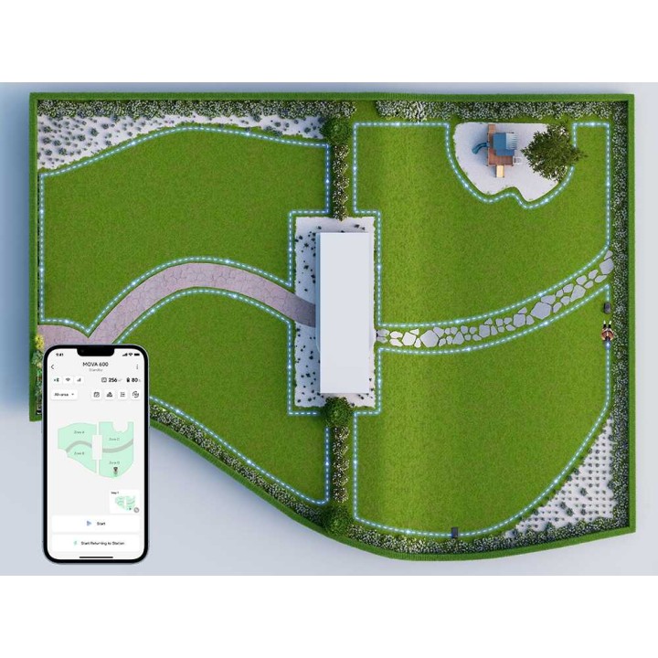 MOVA 600 KIT robottiruohonleikkuri ilman perimetrikaapelia, 600 m², 22 V
