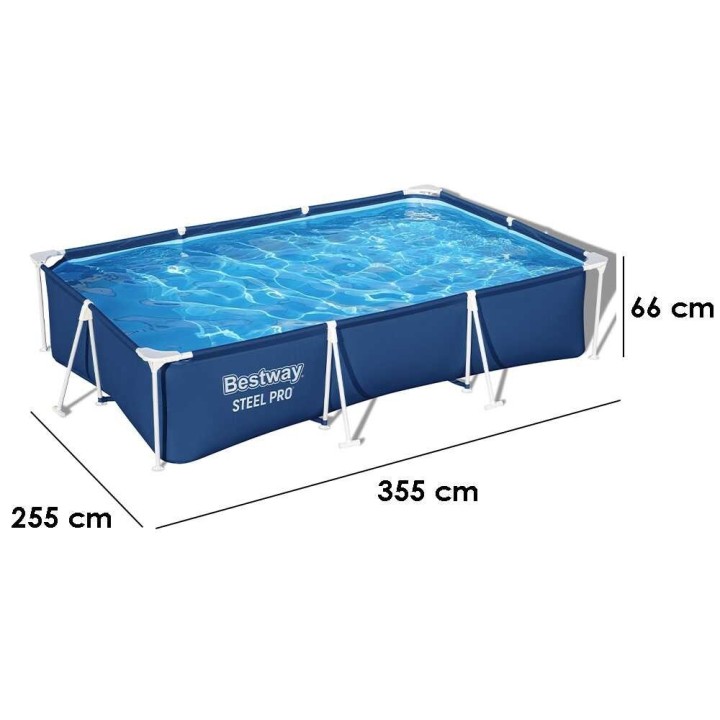 Bestway Steel Pro 56404 allas 300 × 201 × 66 cm, 3 300 l, 3–4 henkilölle