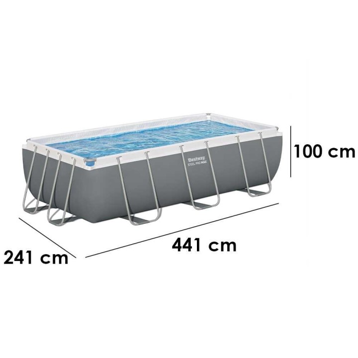 Bestway Steel Pro Max 56442 allas 404 × 201 × 100 cm, 5–6 henkilölle