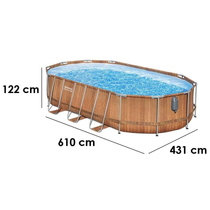 Bestway Steel Pro Max Comfort Jet 56719 uima-allas, 610 × 366 × 122 cm