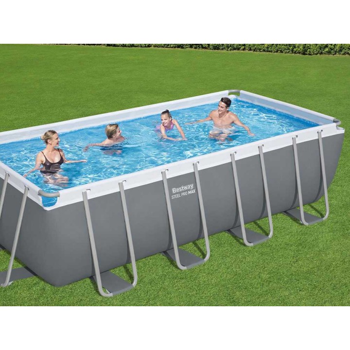 Bestway Steel Pro Max 56670 uima-allas, 488 × 244 × 122 cm, 5–6 henkilölle