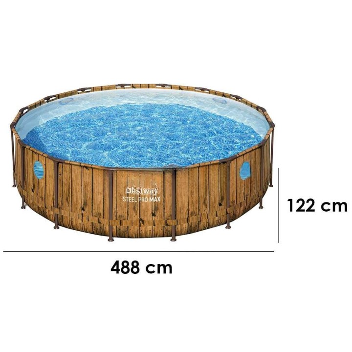 Bestway Steel Pro Max Splashview 56725 allas 488 122 cm 19 480 l