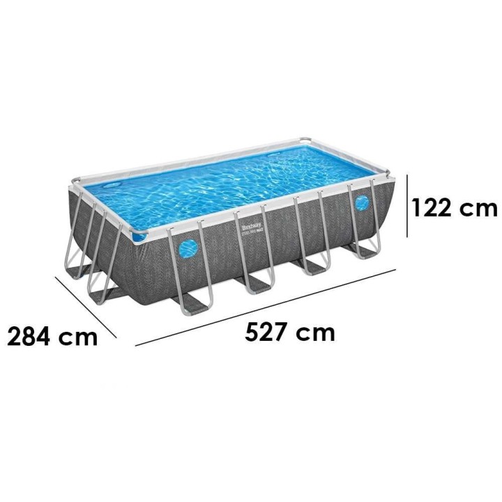 Bestway Steel Pro Max Splashview 561MB -allas, 488 × 244 × 122 cm, 11 532 l