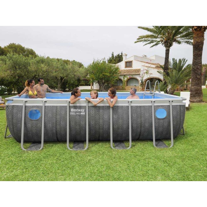 Bestway Steel Pro Max Splashview 561MB -allas, 488 × 244 × 122 cm, 11 532 l
