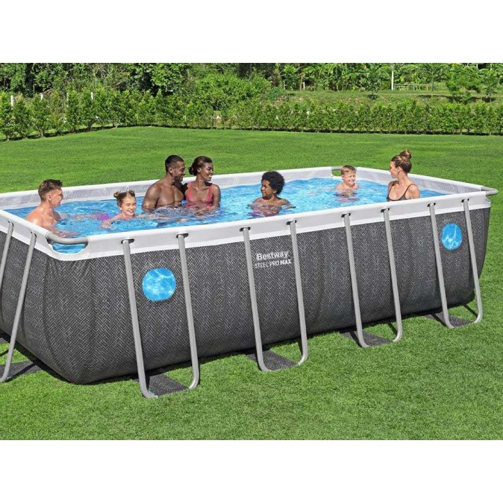 Bestway Steel Pro Max Splashview 561MB -allas, 488 × 244 × 122 cm, 11 532 l
