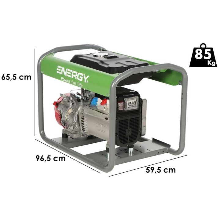 Energy EY-7TB AVR kolmivaiheinen bensiinikäyttöinen generaattori, 6 kW, Honda GX390