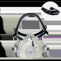 Kasco CleanSpace PRO puhallinavusteinen puolinaamari ABEK1P3 suodatin 230 l min