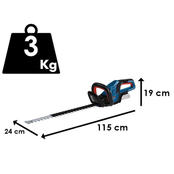 Bosch GHE 18V-60 Professional akkukäyttöinen pensasleikkuri, ilman akkua ja laturia