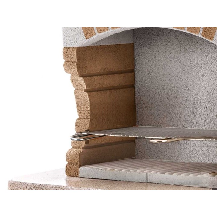 Palazzetti Tupai 2 muurattu puu- ja hiiligrilli, 68 × 40 cm, 550 kg