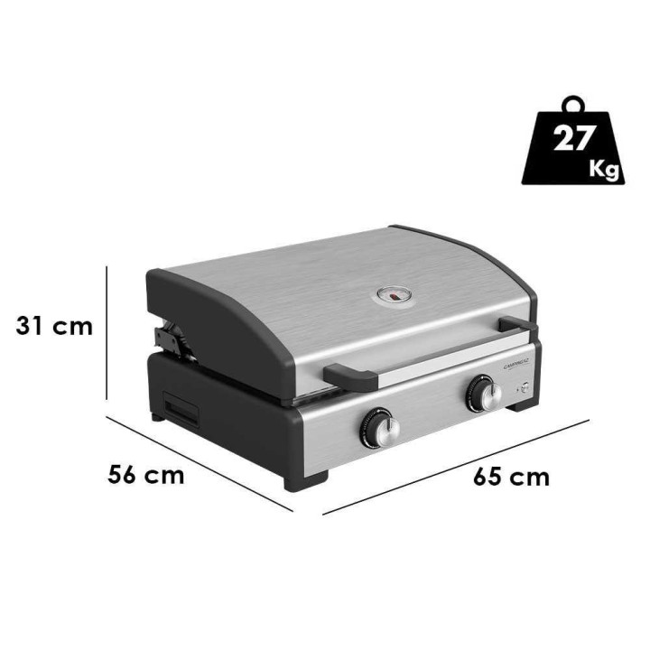 Campingaz Master 2 Pro kaasukäyttöinen plancha-grilli kannella, 6 kW