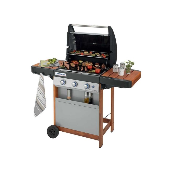 Campingaz 3 Series Woody LX -kaasugrilli, 9,6 kW, emaloitu valurauta