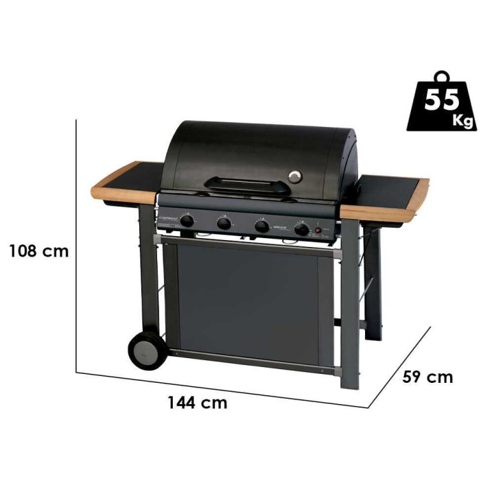 Campingaz Adelaide 4 Classic Extra LDX kaasugrilli, 21 kW, sivukeitin