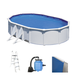 Gre Fidji Ovale soikea teräsallas 500 300 120 cm Aqualoon suodatin