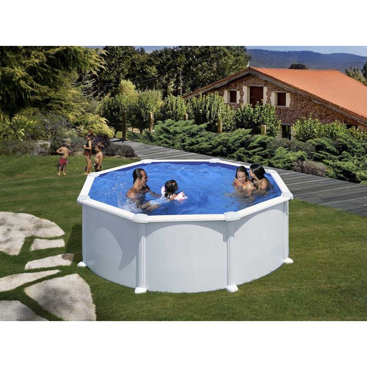 Gre Atlantis Rotonda Ø350 × 120 cm teräsallas, 11 250 l, Aqualoon-suodatin